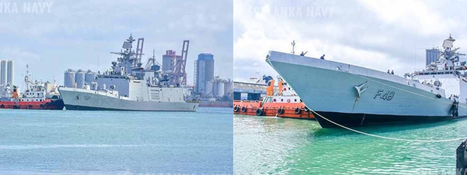 INS SATPURA arrives at the Port of Colombo